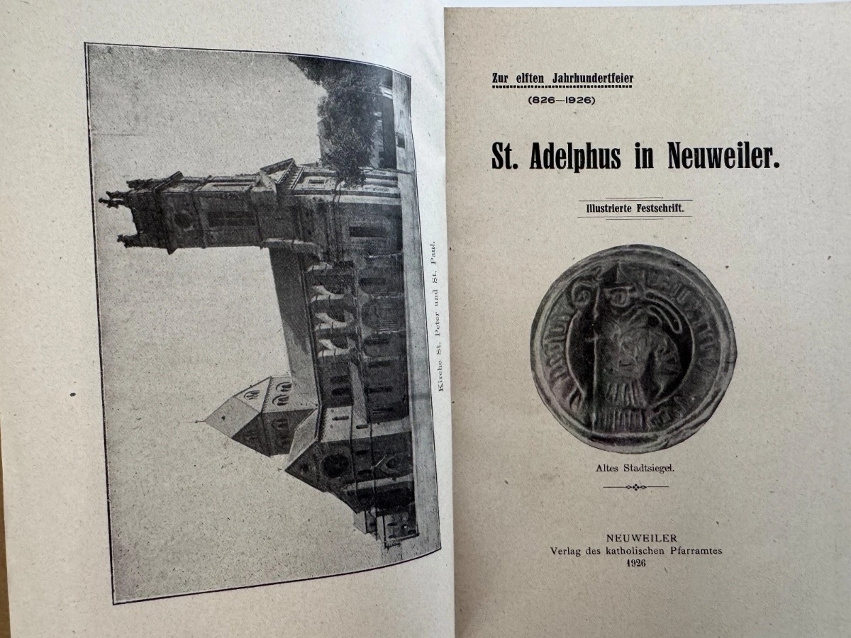 Livre Ancien NEUWEILER 1926 Jubilé St. Adelphus Catholique Religion Allemagne - Vue 2 - Livres anciens