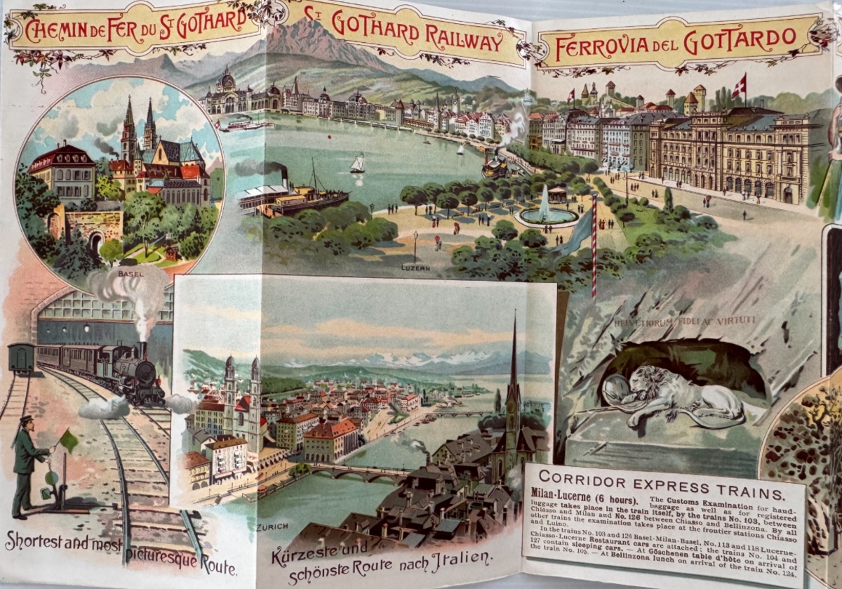 1903/1904 Suisse dépliant Railway d'horaires Chemin de fer du Saint Gothard - Vue 2 - Autres